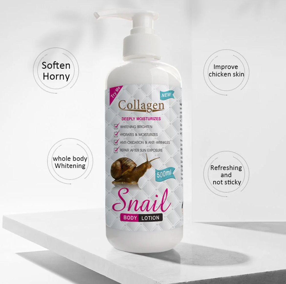 Crema corporal con colágeno y baba de caracol